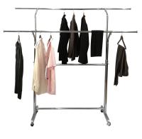 Heavy-duty all-iron double-bar telescopic hanger